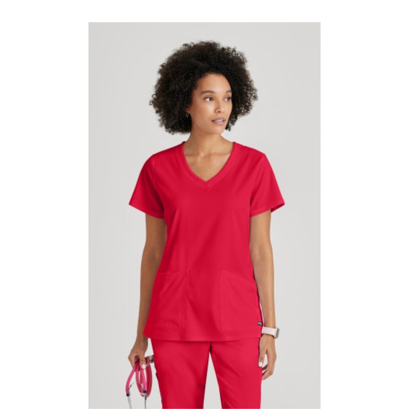 Women's Serena Top - GRST045 - Scarlet Red