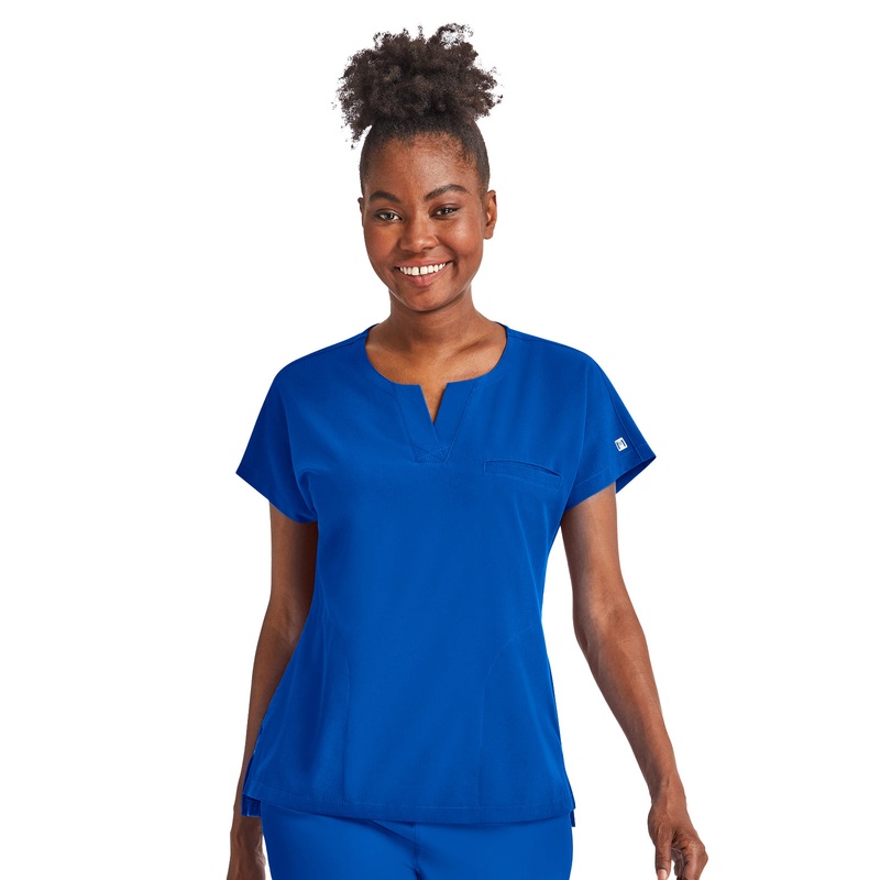 Women's Three-Pocket Notched Neck Dolman Top - 4540 - Royal Blue