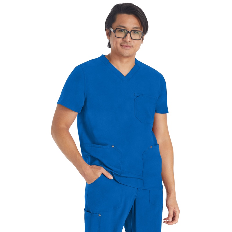 Men's 3-Pocket V-Neck Top - DK677 - Royal