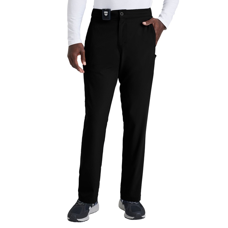 Men's 7 Pocket Button Slim Straight Pant - BUP628 - Black