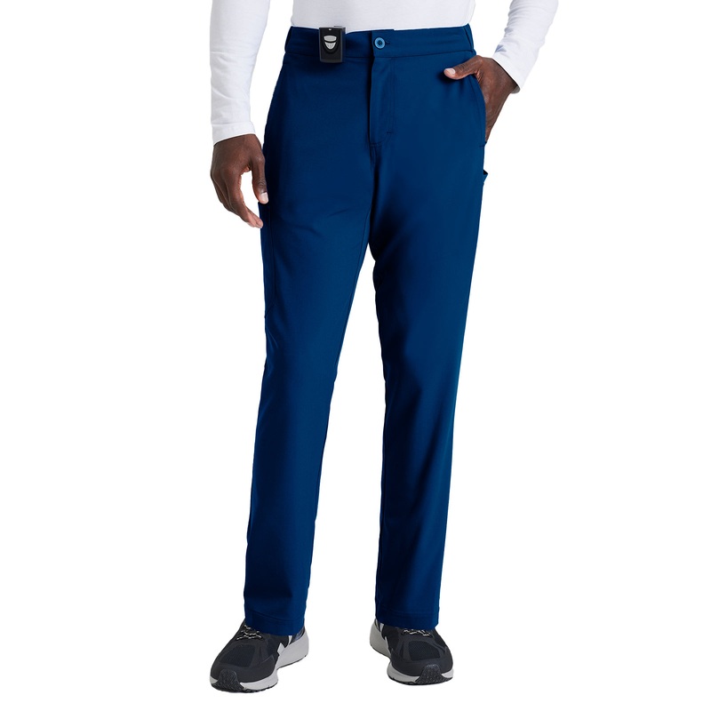 Men's 7 Pocket Button Slim Straight Pant - BUP628 - Indigo (Navy)