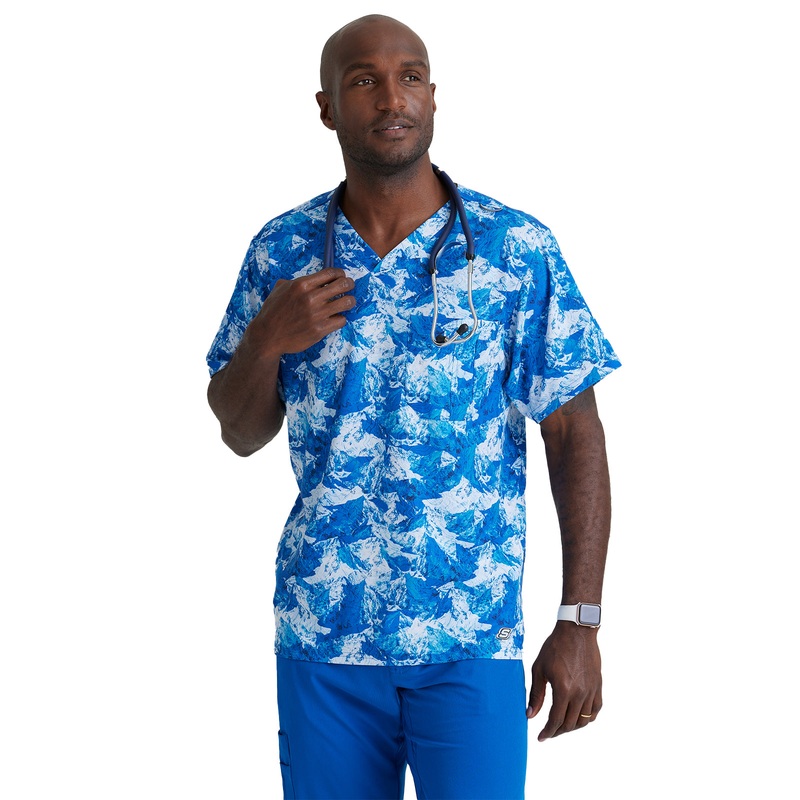 Men's V-Neck Top - SKT175 - Arctic Landscape