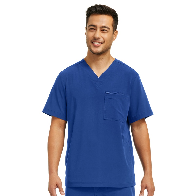 Men's 4-Pocket V-Neck Top - WT151 - Royal