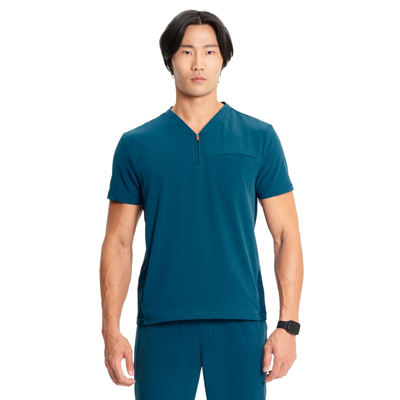 Men's V-Neck Top - IN702A - Caribbean Blue