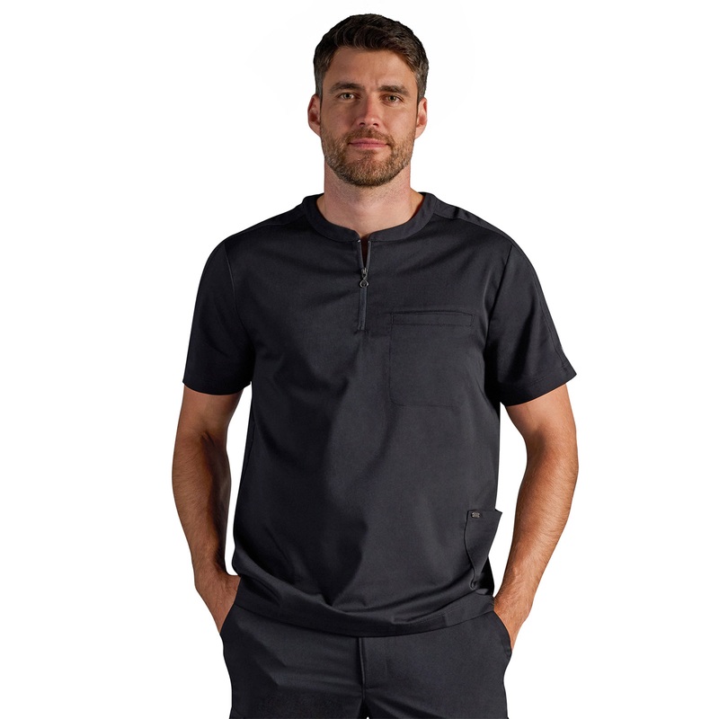Men's Victor Quarter-Zip Top - 605A - DBlack