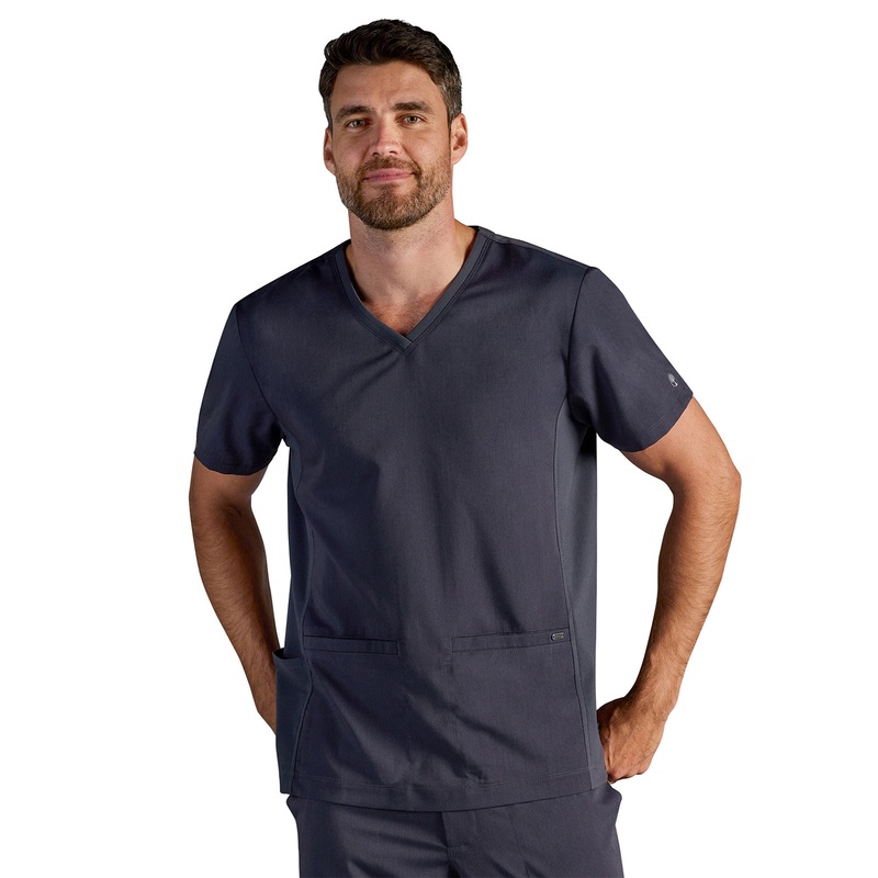 Men's Vincent V-Neck Top - 606A - DPewter