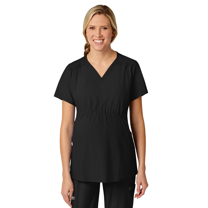 Women's Five-Pocket Maternity Top - 4555 - Black