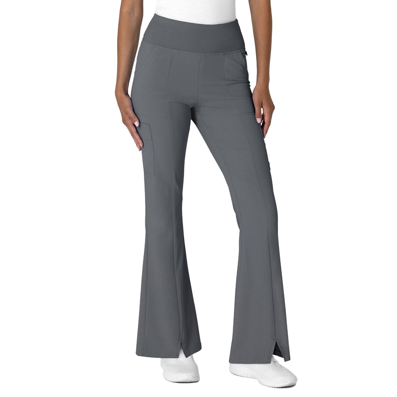 Women's Seven-Pocket Front Slit Flare Pant - 5534 - Pewter