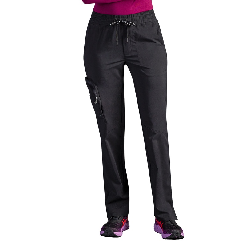 Women's Veronica Drawstring Straight Leg Pant - 004A - DBlack