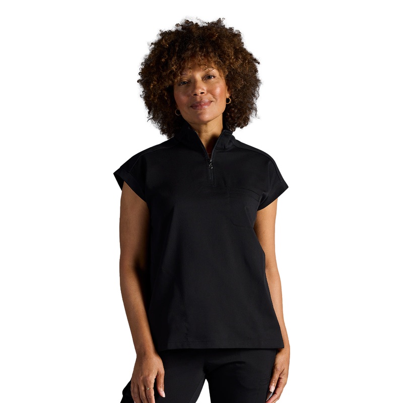 Women's Vienna Quarter-Zip Top - 603A - DBlack