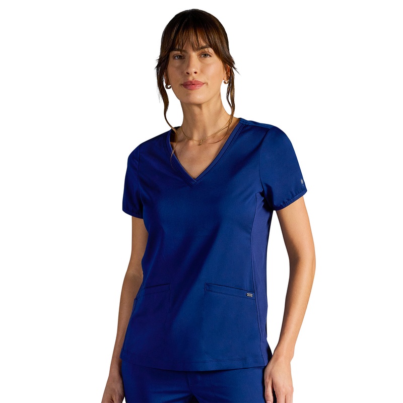 Women's Vivian V-Neck Top - 604A - DNavy