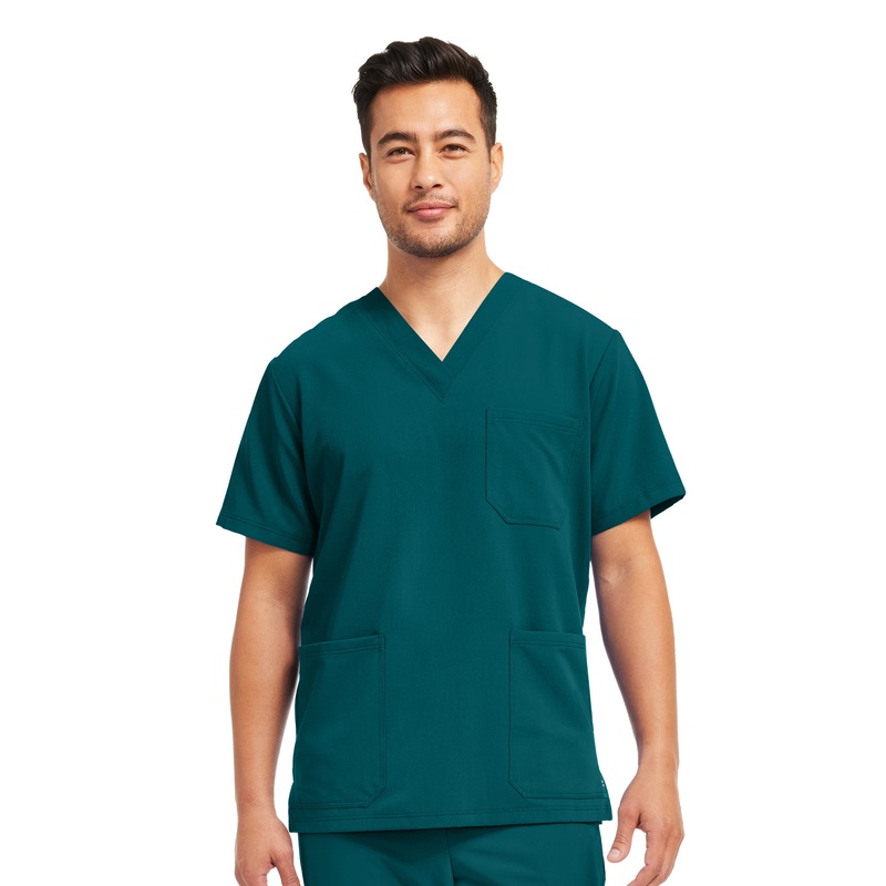 Men's 3-Pocket V-Neck Top - WT149 - Caribbean