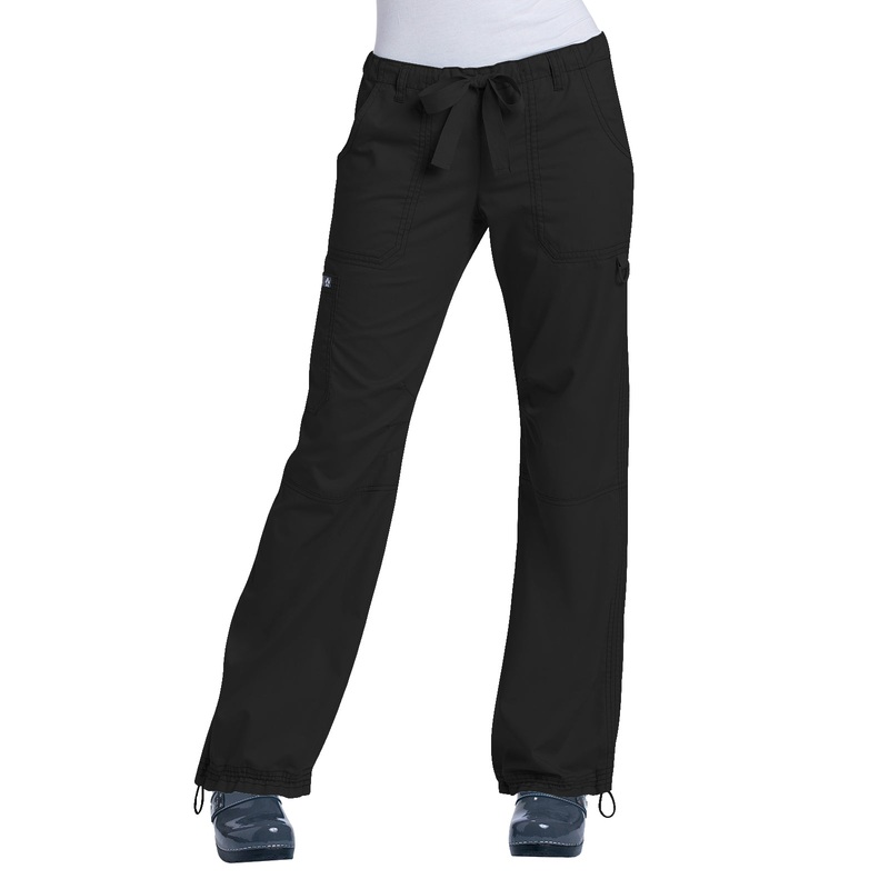 Women's Extra Petite 7-Pocket Adjustable Drawstring Lindsey Cargo Pant - 701XP - Black