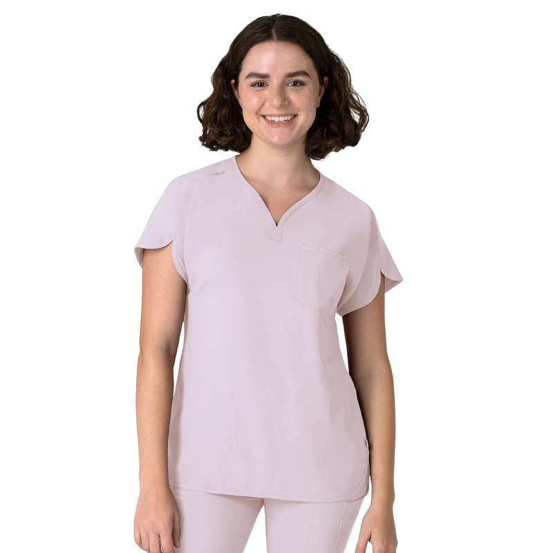 Women's Three-Pocket Y-Neck Dolman Top - 6634 - Pastel Lilac