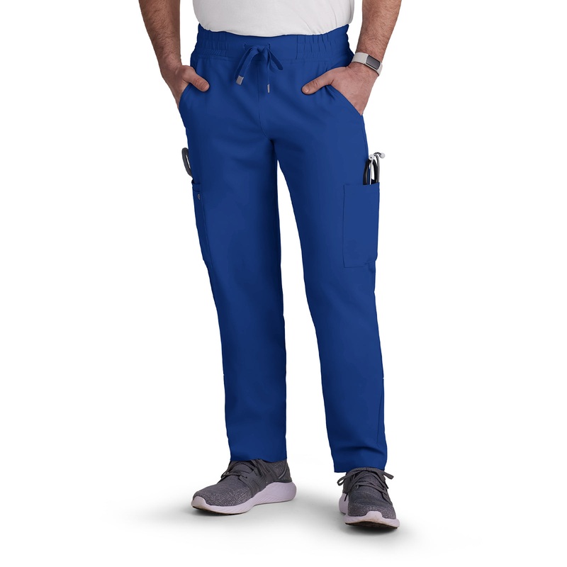 Men's 6-Pocket Drawstring Elastic Waist Neuro Pant - C601 - Galaxy