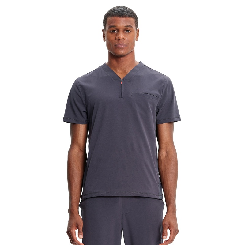 Men's V-Neck Top - IN702A - Pewter
