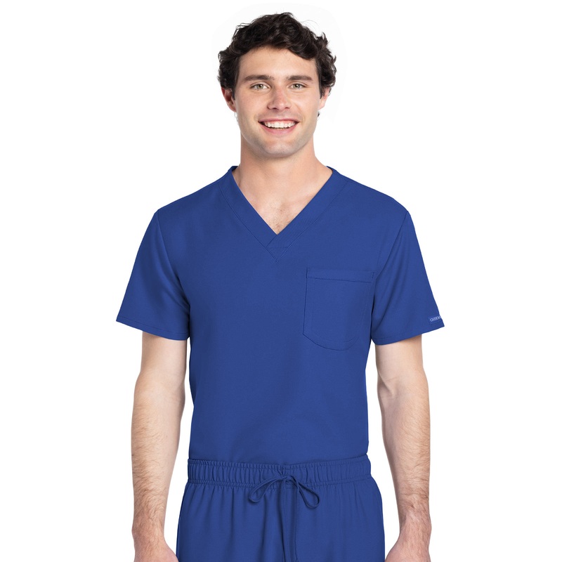 Unisex 1-Pocket V-Neck Top - CK778A - Galaxy Blue
