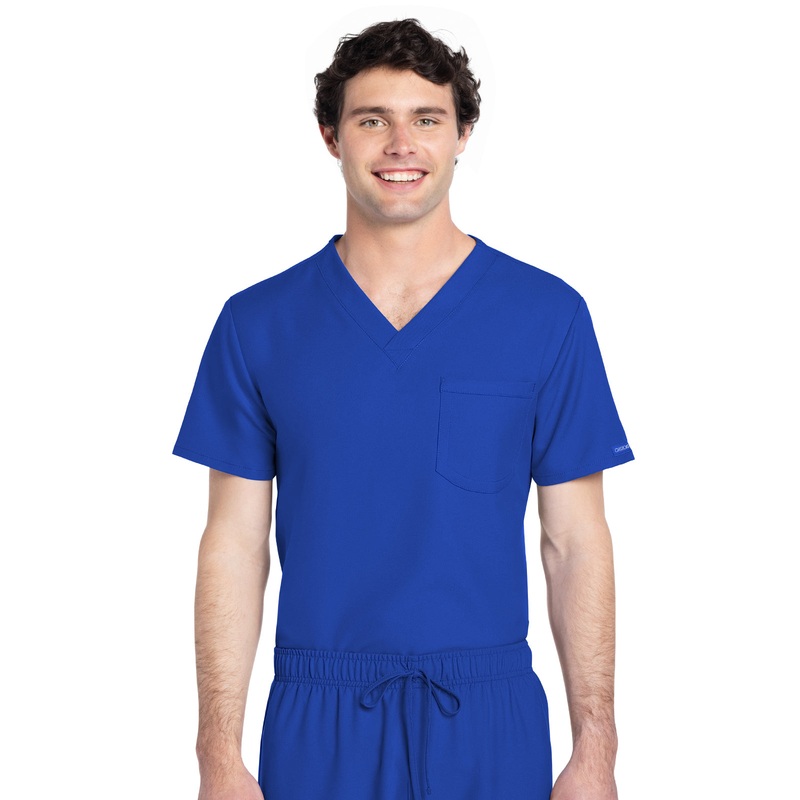 Unisex 1-Pocket V-Neck Top - CK778A - Royal