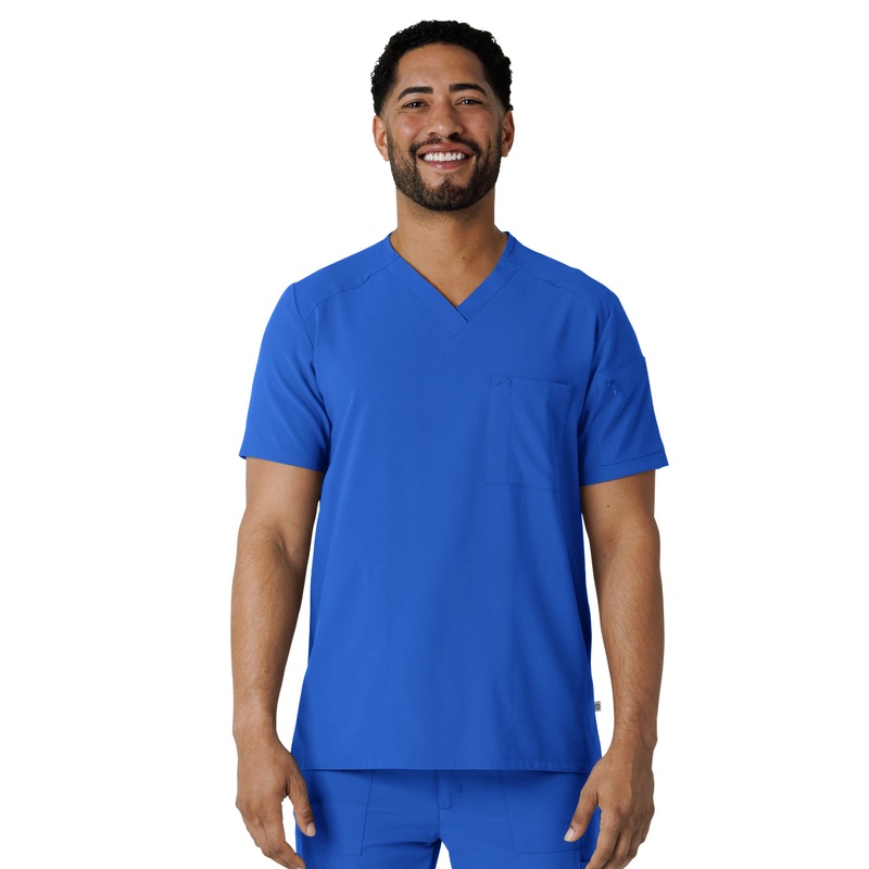 Men's V-Neck Five-Pocket Top - 6834 - Royal