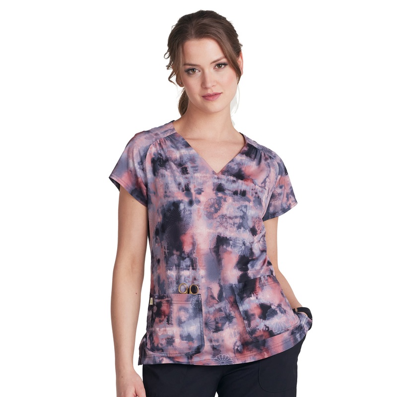 Women's Heart-Shaped Neckline Meadow Top - 1120PR - Exotic Waves