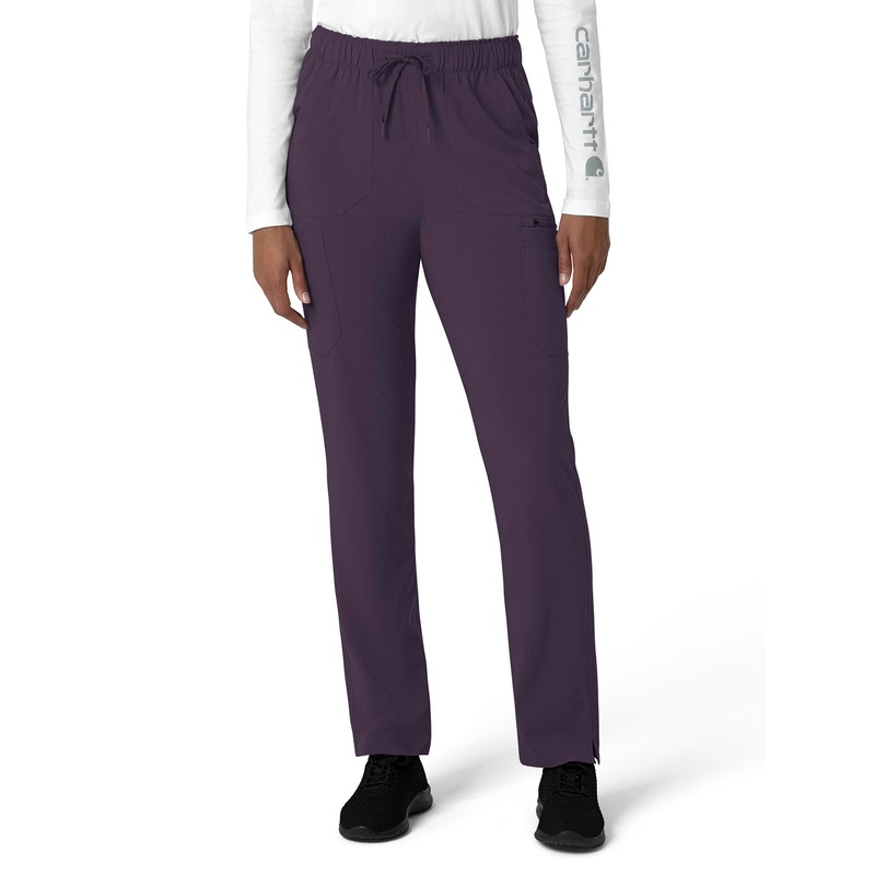 Women's Seven-Pocket Straight Leg Pant - C53210 - Black Plum