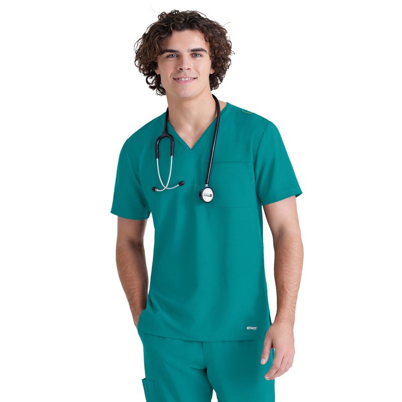Men's Piped V-Neck Journey Top - GSST179 - Teal