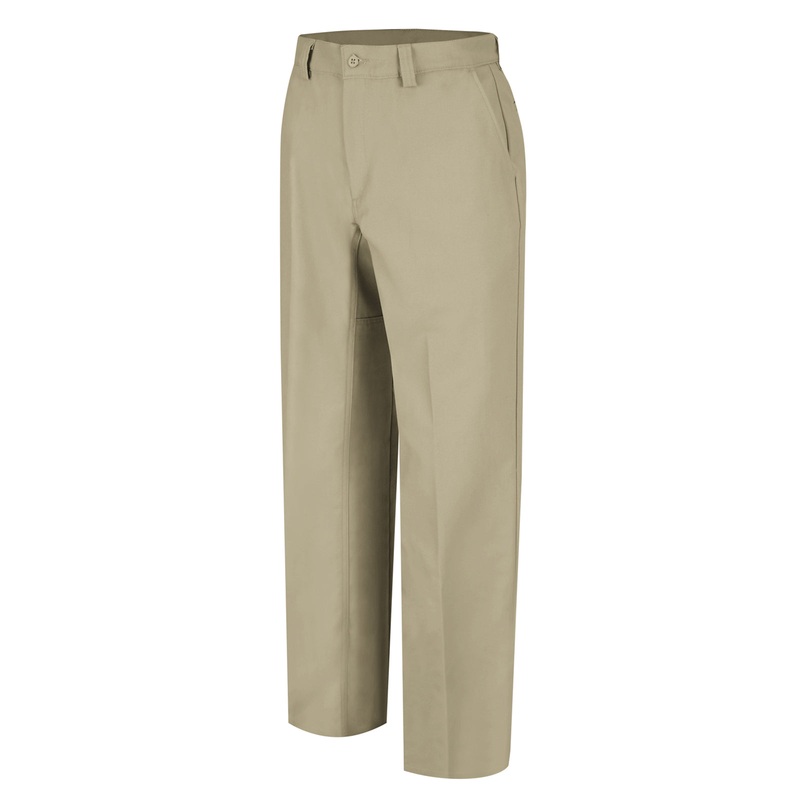 Men's Canvas Plain Front Work Pant - WP70 - Khaki