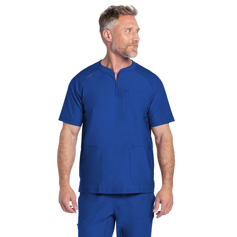 Men's 3-Pocket Henley Top - CK812 - Royal