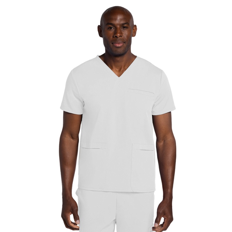 Men's V-Neck Top - CK719A - White