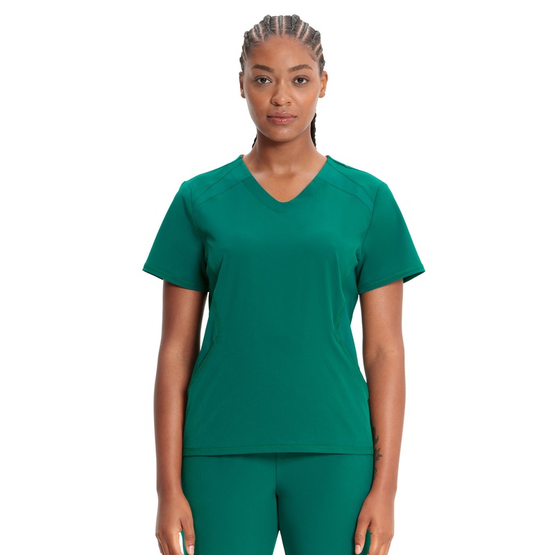 Women's V-Neck Top - IN620A - Hunter