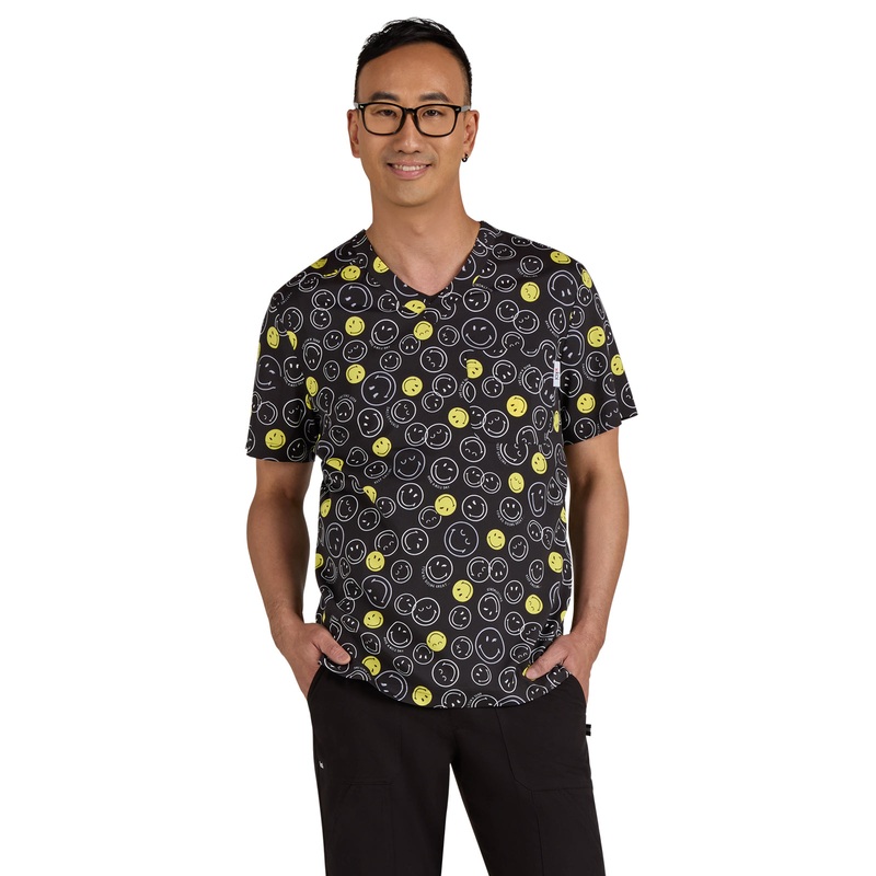 Men's Printed Classic V-Neck Top - S650PR - Doing Great