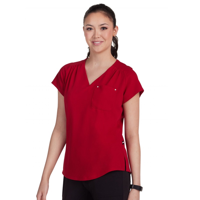 Women's Heart-Shaped Neckline Up and Going Top - 1125 - Ruby