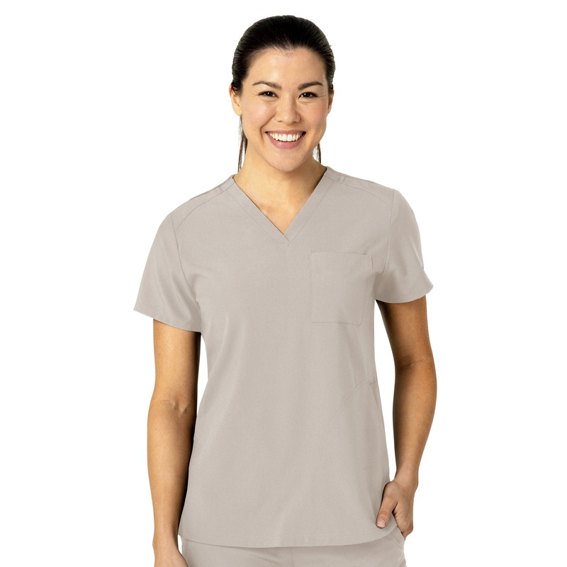 Women's Three-Pocket Flex-N-Reach V-Neck Top - 6045 - Cloud