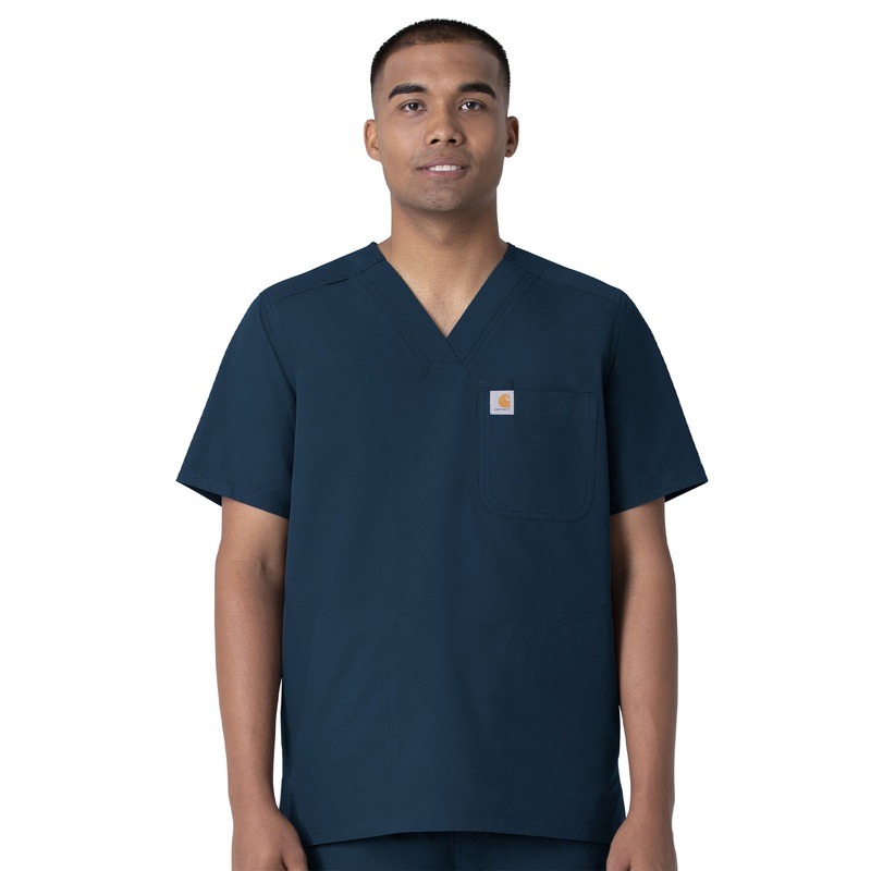 Men's Four-Pocket Modern Fit V-Neck Top - C16113 - Caribbean