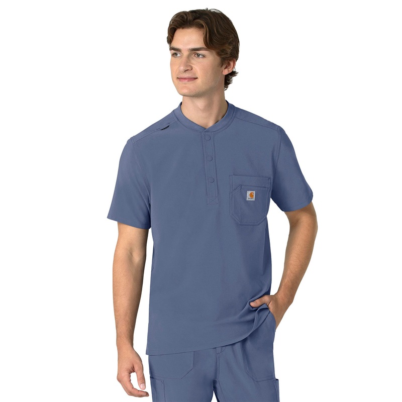 Men's Three-Pocket Henley Top - C16310 - Riverside