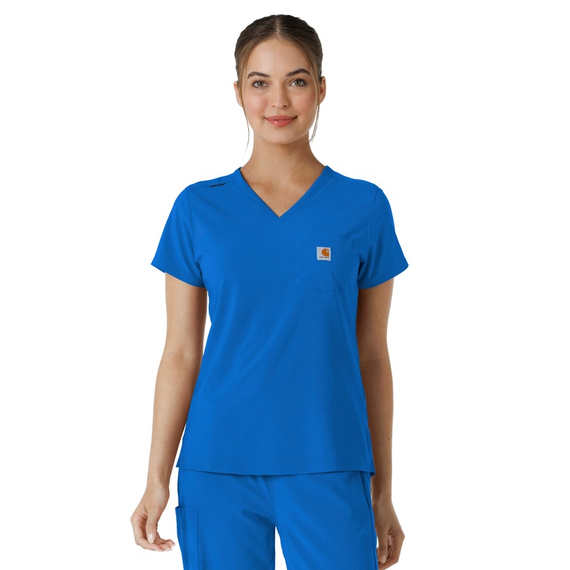 Women's One-Pocket Tuck-In Top - C13410 - Royal Blue