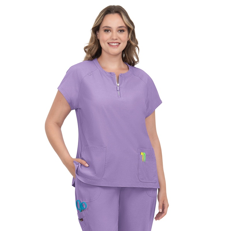 Women's Zipper Neck Top