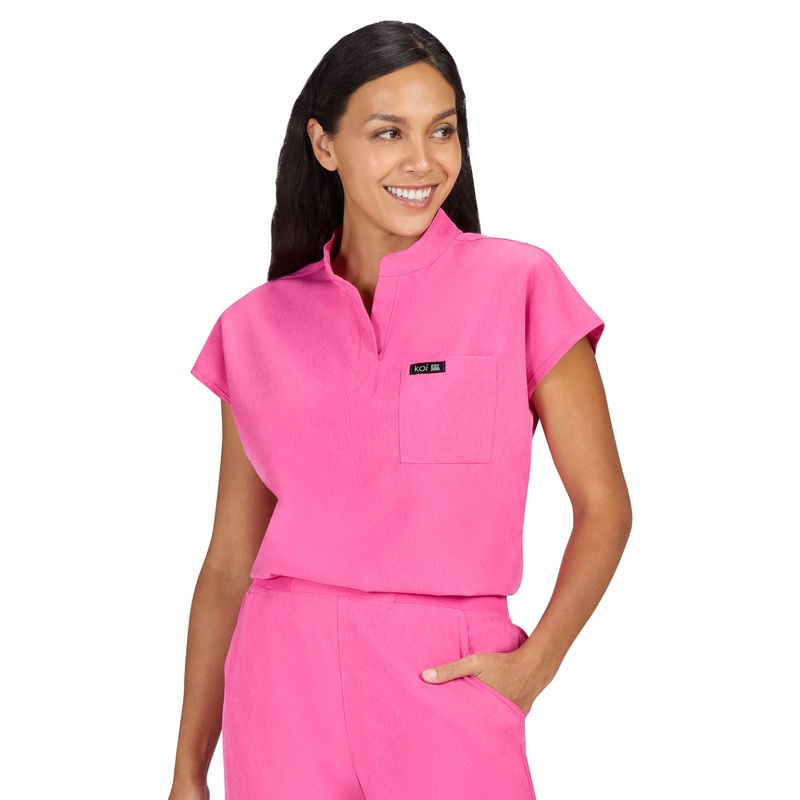 Women's 1-Pocket Stretch Tuck-In Ari Top - 1093 - Heather Pink Lemonade