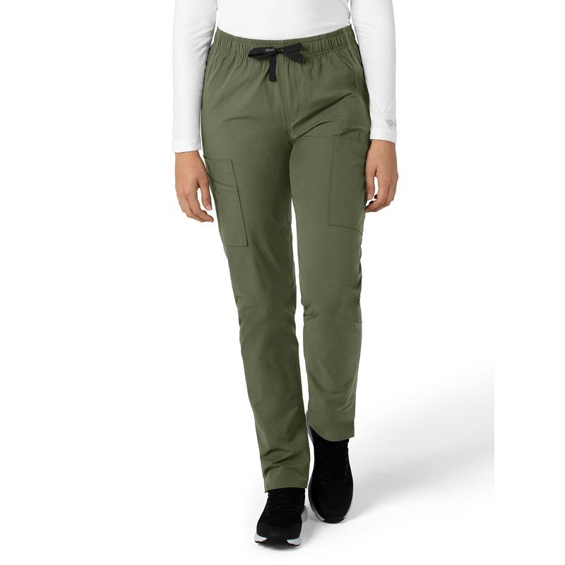 Women's Nine-Pocket Modern Fit Straight Leg Pant - C51213 - Olive