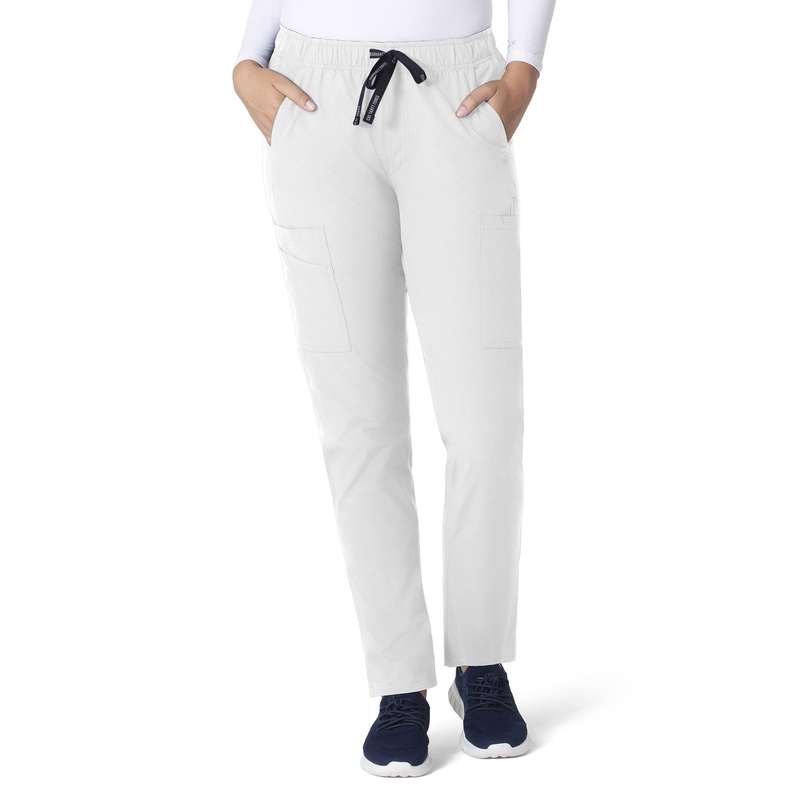 Women's Nine-Pocket Modern Fit Straight Leg Pant - C51213 - White