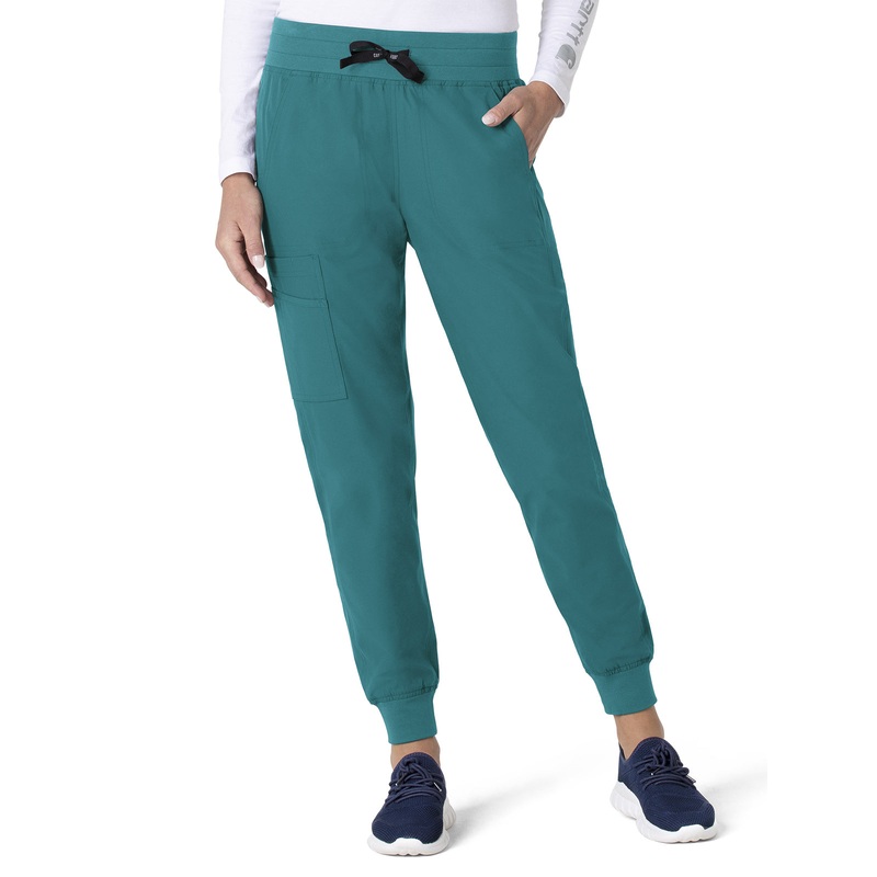 Women's Seven-Pocket Modern Fit Jogger Pant - C51113 - Teal Blue