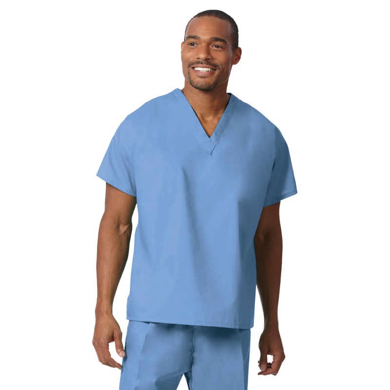 Unisex No Pocket Reversible Set-In Sleeve Shirt - 6674 - Ciel Blue