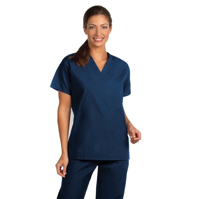 Unisex No Pocket Reversible Set-In Sleeve Shirt - 6675 - Navy