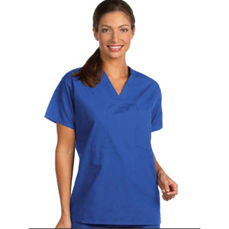 Unisex Reversible V-Neck Top in Blueberry - 6690 - Blueberry