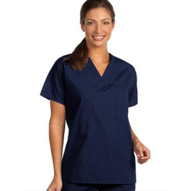 Unisex Reversible V-Neck Top in Navy - 6694 - Navy