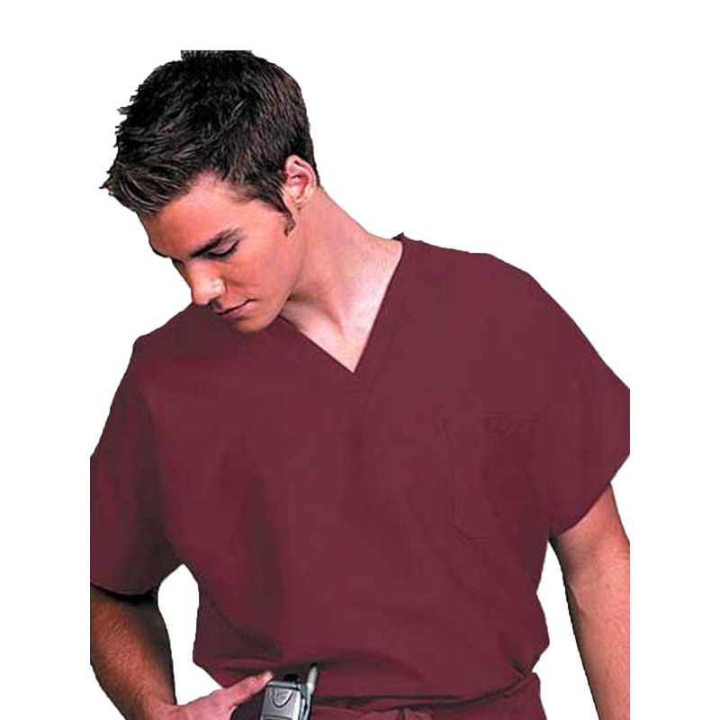 Unisex 1-Pocket Top in Burgundy - 78741 - Burgundy