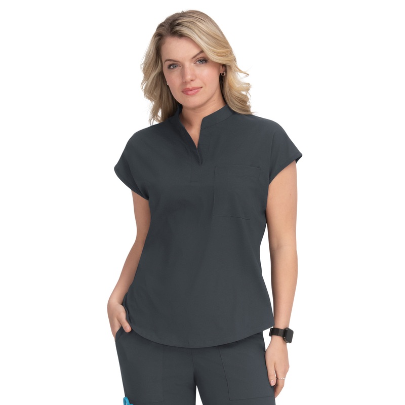 Women's 1-Pocket Stretch Tuck-In Ari Top - 1093 - Charcoal