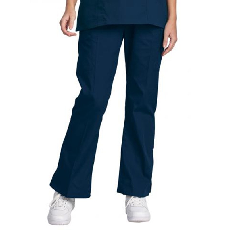 Women's Drawstring Flare Cargo Pant - 8003 - Navy