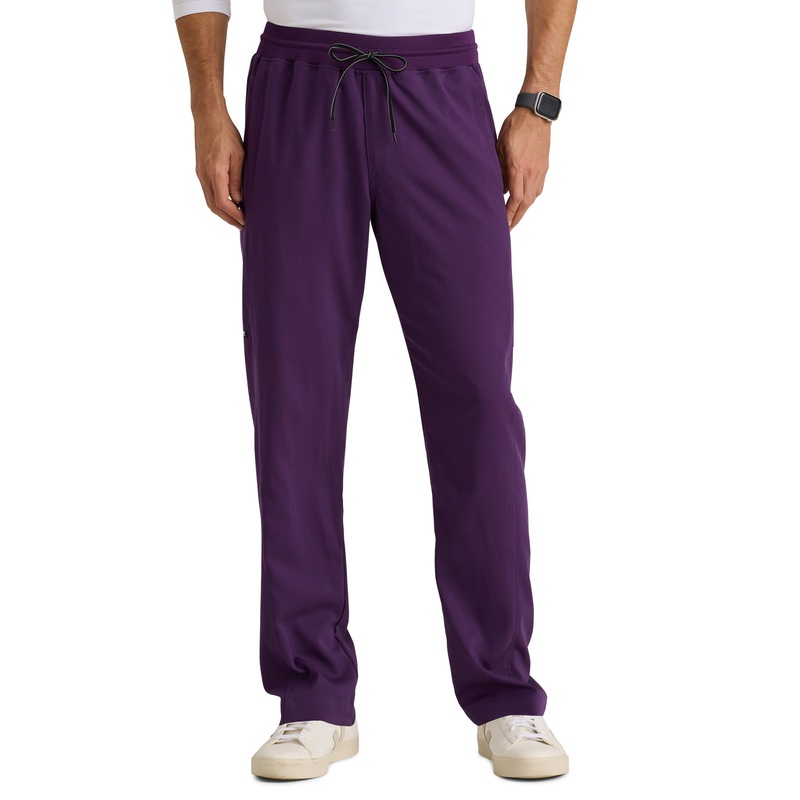 Men's 6 Pocket Straight Pant - GRSP617 - Eggplant