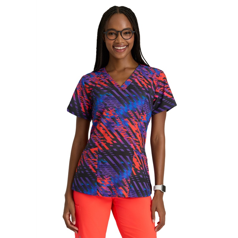 Women's V-Neck Thrive Top - 5107 - Radiant Prism